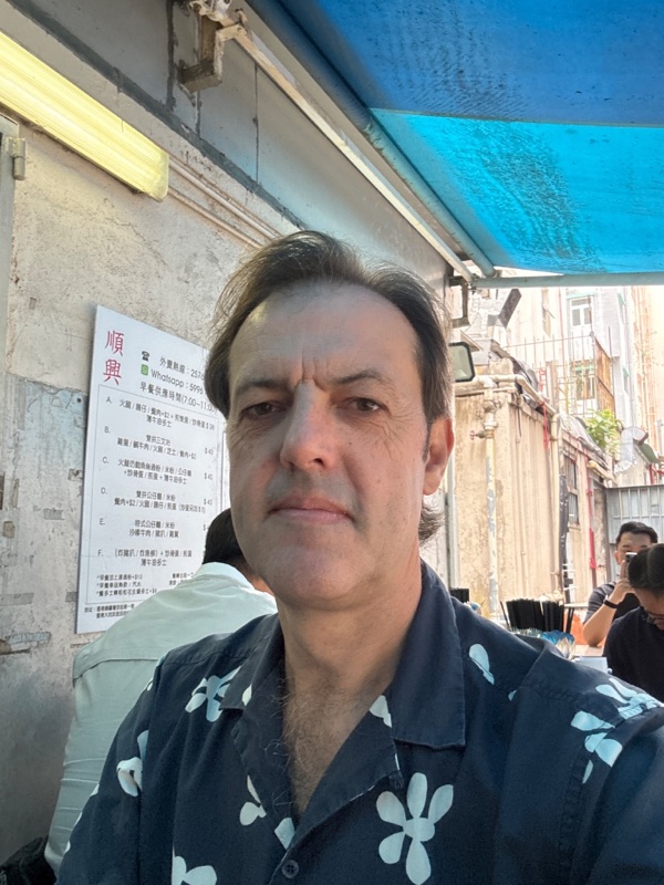 A participant's selfie, taken on a Hong Kong street